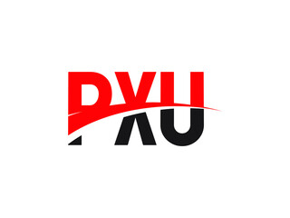 PXU Letter Initial Logo Design Vector Illustration