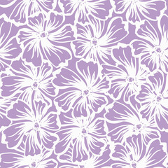 Pattern Flowers Abstraction on a light background