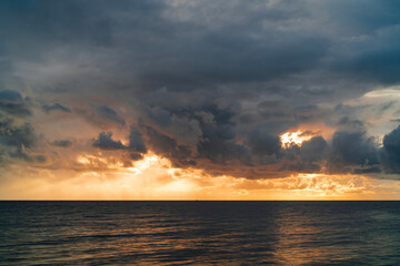 sunset over the ocean