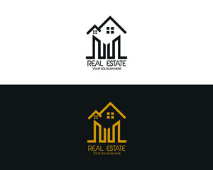 Fresh real estate logo Free Vector