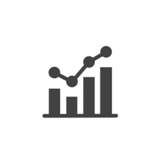 data analysis graph business icon