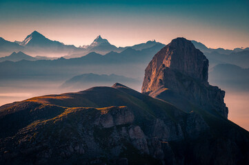 Sunrise over the alps