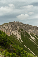 Fototapeta na wymiar Sareis, Liechtenstein, June 20, 2021 Majestic view over the alps