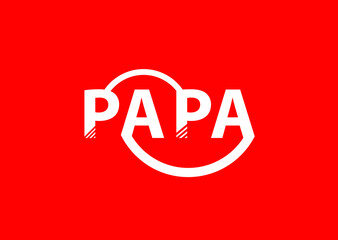 PAPA letter logo and icon design template