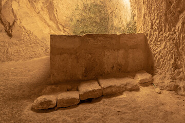 The Cave of Rabbi Yehuda Hanassi at Bet She'arim National Park in Kiryat Tivon, Israel. Burial cave
