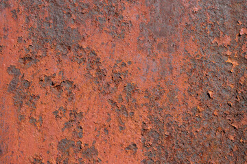 rusty texture on red metal plate