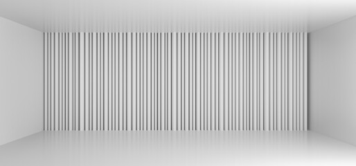 White Architecture vertical column 3D rendering.
