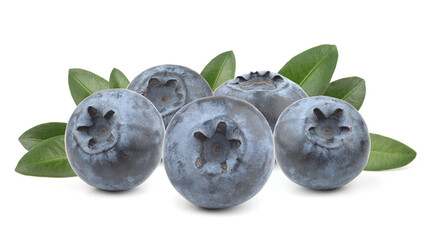 Blueberries isolated on white