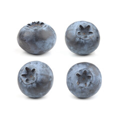 Blueberries isolated on white