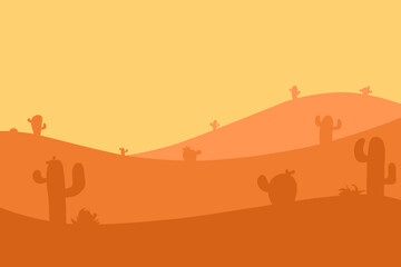 Fototapeta na wymiar Desert with cactus