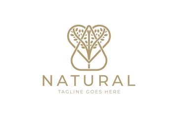 abstract letter a beauty logo design,wellness logo template, heart icon