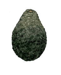 Whole avocado illustration isolated on white background.