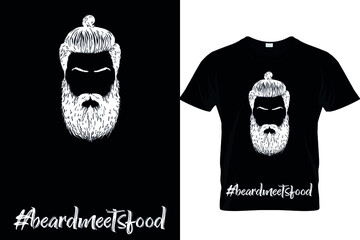 Beard man macho manly t-shirt design