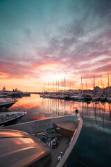 sunset in port de cannes