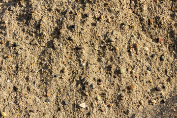 River sand with with river pebbles