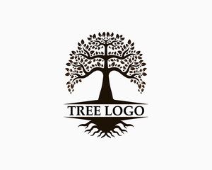 tree logo design template vector