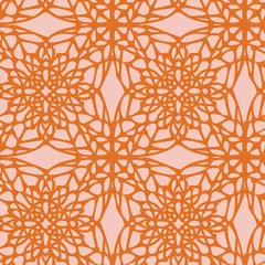 Cercles muraux Orange Motif floral masculin sans couture. Forme de flocons simples mouchetées pour le papier de scrapbooking numérique et la conception d& 39 emballages cadeaux pour hommes reproductibles en vecteur.
