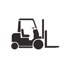 forklift simple stencil silhouette