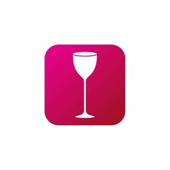 Wine drink logo design with gradient