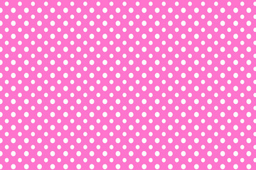pretty cute girls pink polka dots seamless pattern retro stylish vintage white background  - obrazy, fototapety, plakaty