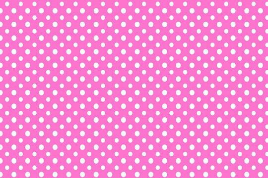 pretty cute girls pink polka dots seamless pattern retro stylish vintage white background 