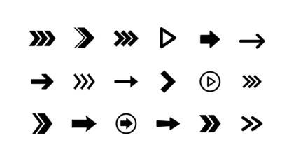 Arrow icon collection. Set of vector arrows.