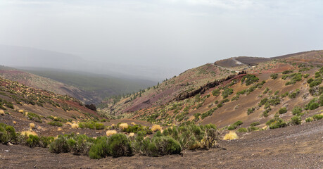 Mountain landscape. Panoramic view. Tenerife. Canary Islands. Spain.