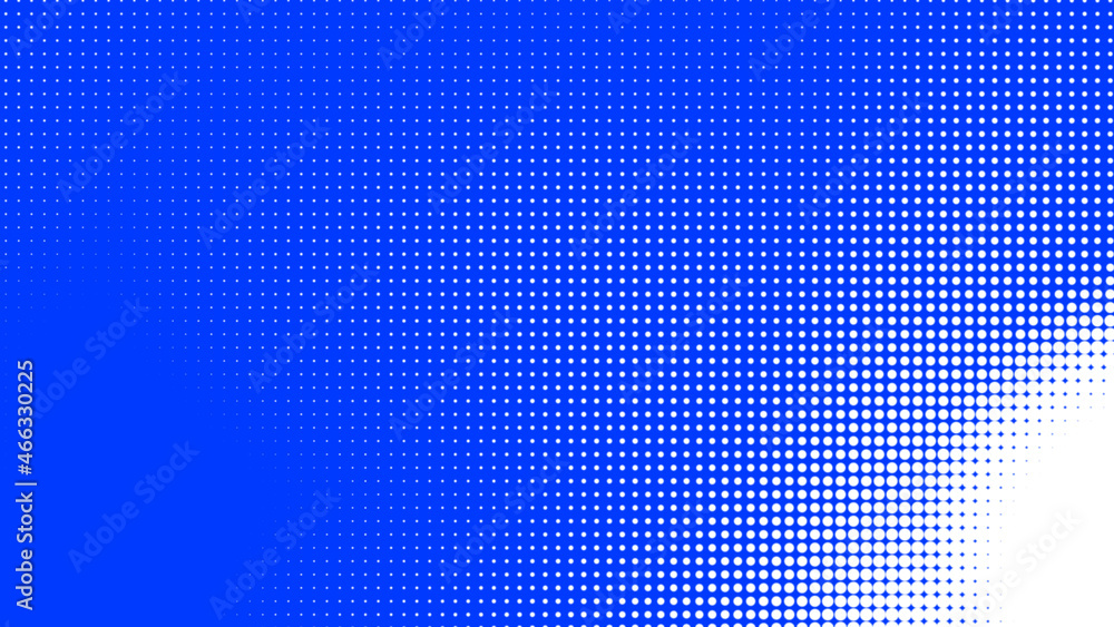 Aufkleber dots halftone white blue color pattern gradient texture with technology digital background. dots pop