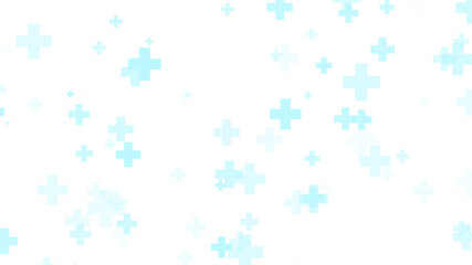 Medical health blue cross pattern white background. Abstract healthcare technology and science concept.