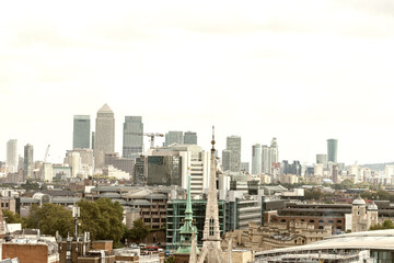 Panoramic view of London skyline