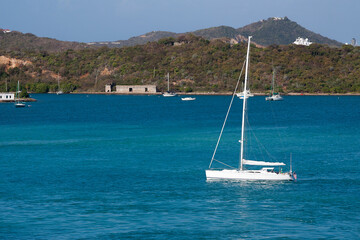 yacht in the sea