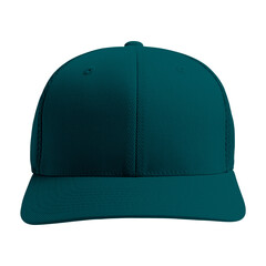 Showcase your designs like a graphic design pro by adding your own design to this Front View Magnificent Cap Mockup In Green Eden Color templates..
