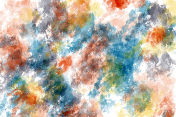 Naklejka na ściany i meble Colorful abstract background with multicolored spots. Imitation of a drawing in watercolor. Place for your text. Illustration.