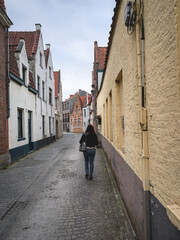 The old streets of Brugge, Belgium Oct 10 2021