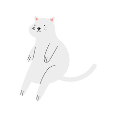 white cat mascot