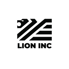 Fototapeta premium Abstract and Strong Bold of Lion Head Logo