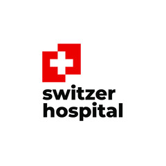 Obraz premium Red Cross Switzerland Flag Hospital Logo