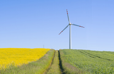 landscape with wind power