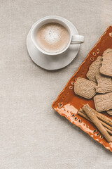 Cookies and coffee for santa claus