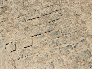 abstract background image with sunlight and paving slabs of cement