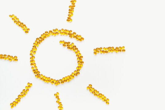 vitamin d3 on a white background