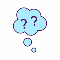 bubble chat question icon. bubble chat question symbol template for graphic and web design