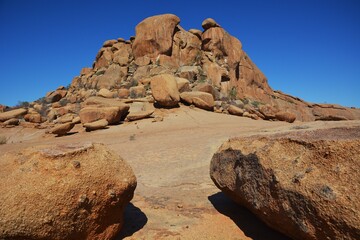 Felslandschaft im Erongo Gebirge in Namibia