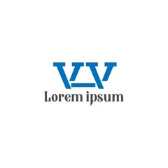 Obraz premium modern letter V logo design