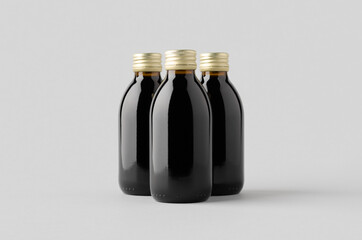 Cold brew coffee glass bottle mockup.