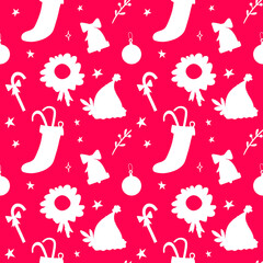 Christmas background, seamless tiling, great choice for wrapping paper pattern EPS