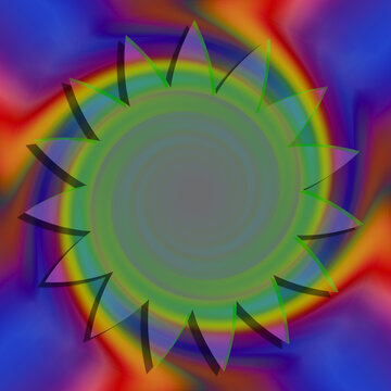 Colorful Abstract Background With Circle For Text
