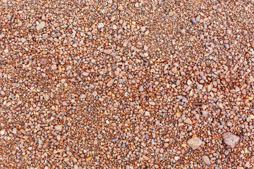 Coarse sand and small stones. Textured natural background