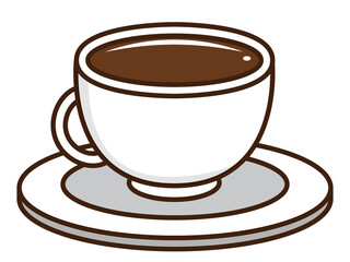 Obraz premium コーヒーカップのイラスト素材＿ベクター