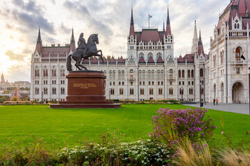 Rakoczi Ferenc monument with inscription 